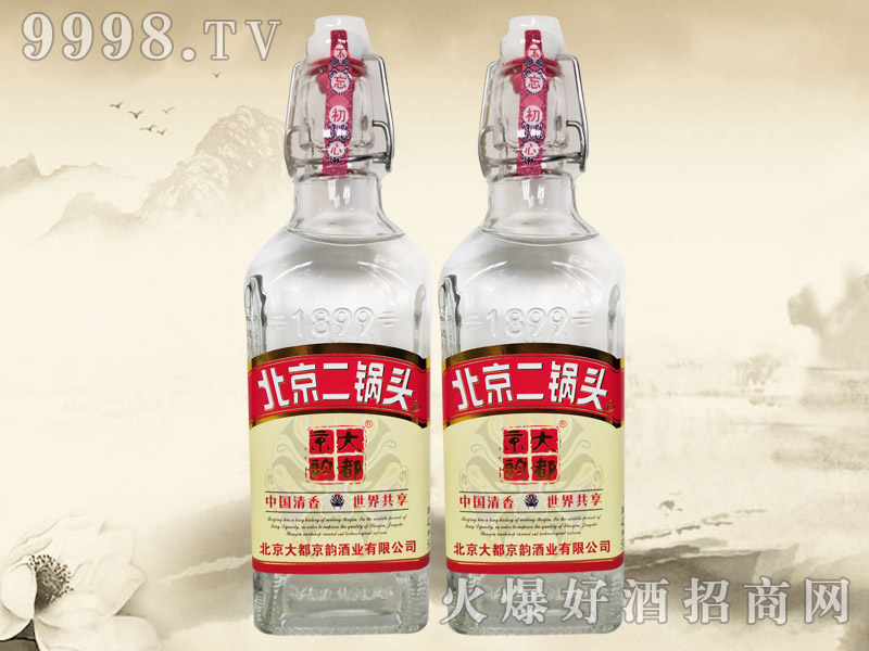 大都京韵北京二锅头酒1899 42°500ml清香型白酒红标